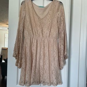 Lace cream dress